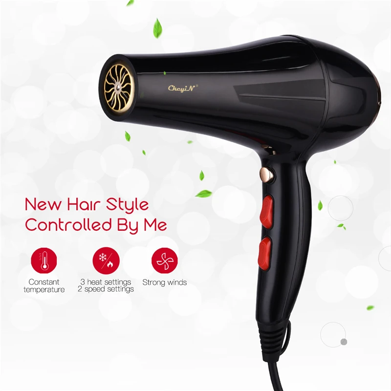 Professional Hair Dryer Strong Power Blow Adjustment Hot And Cold Wind Hairdryer Salon Styling Tool Household Barber Use | Бытовая