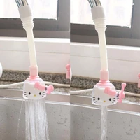 cute cartoon hello kitty kitchen bathroom faucet splash proof shower tap water filter nozzle water saver free rotation spray