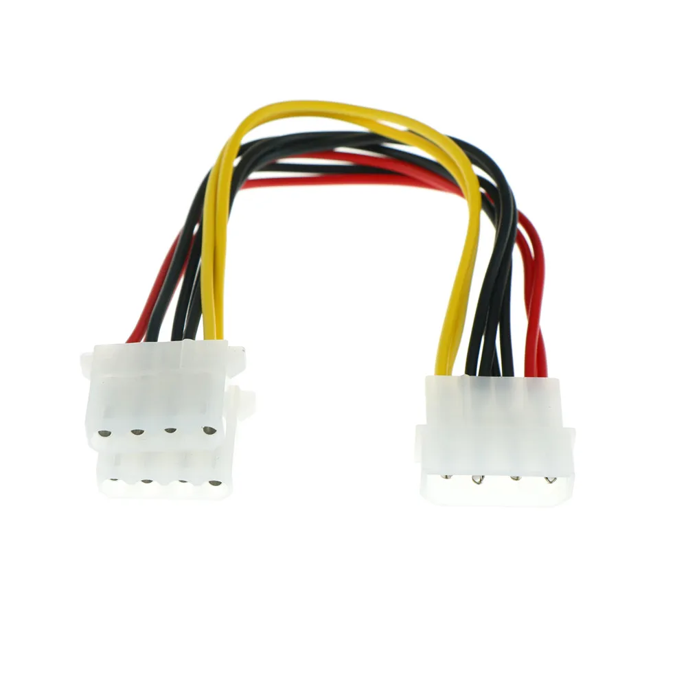 2шт 4 Pin Molex папа в 2 порта IDE Женский источник питания Y сплиттер Кабель-адаптер для