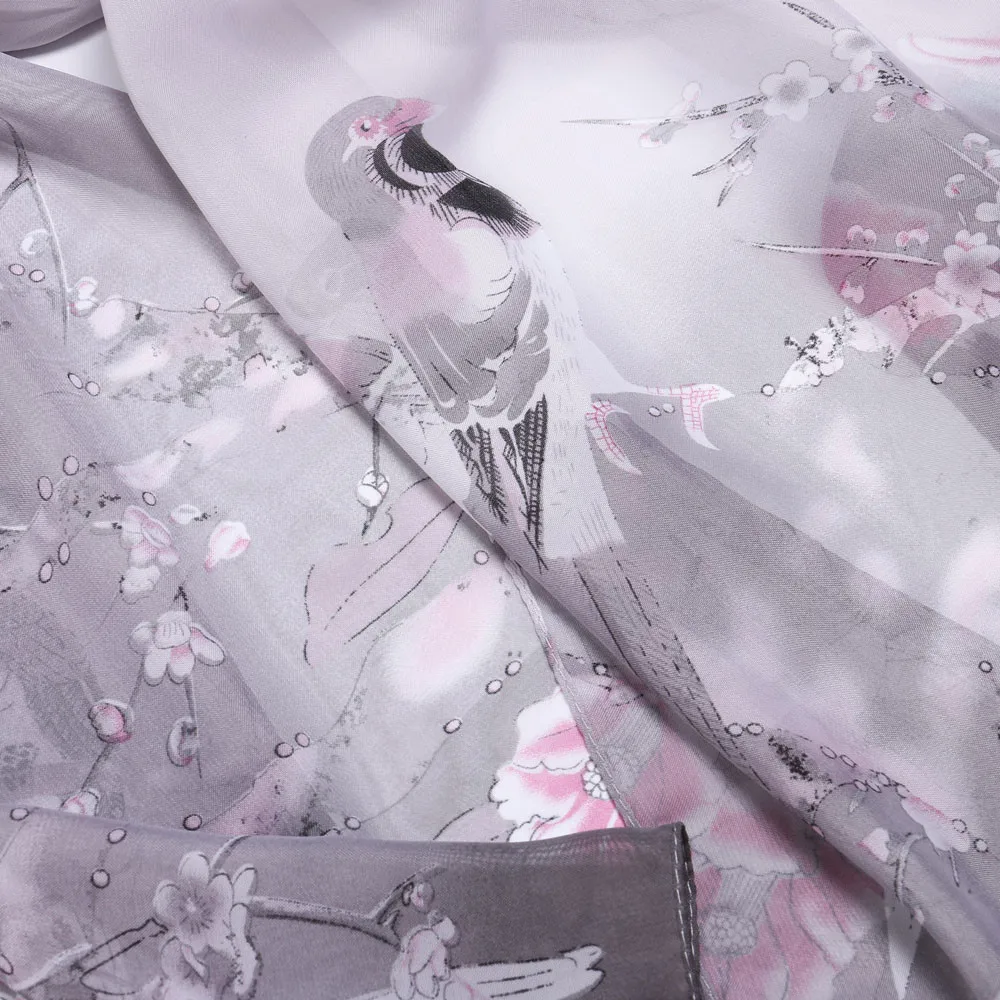 

Women Print Scarf Winter Fashion Long Shade Scarf Wrap Chiffon Scarves Elegant Long Scarfs Foulard Retro 2020 Sciarpa Donna #W3