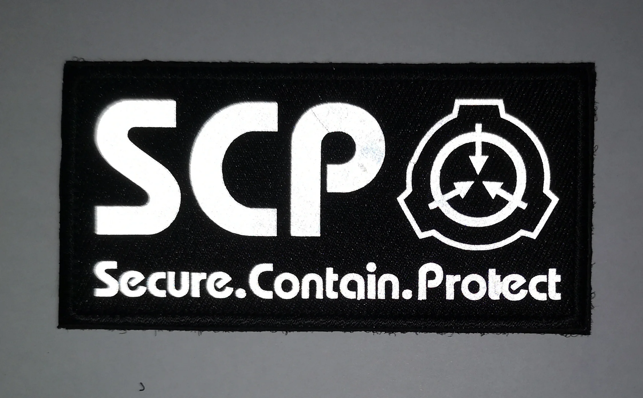 Отражающий светильник SCP, светильник, отражающий крючок и петлю, scp Значки для футболок, scp значки Аппликации, брендовые высококачественные нашивки