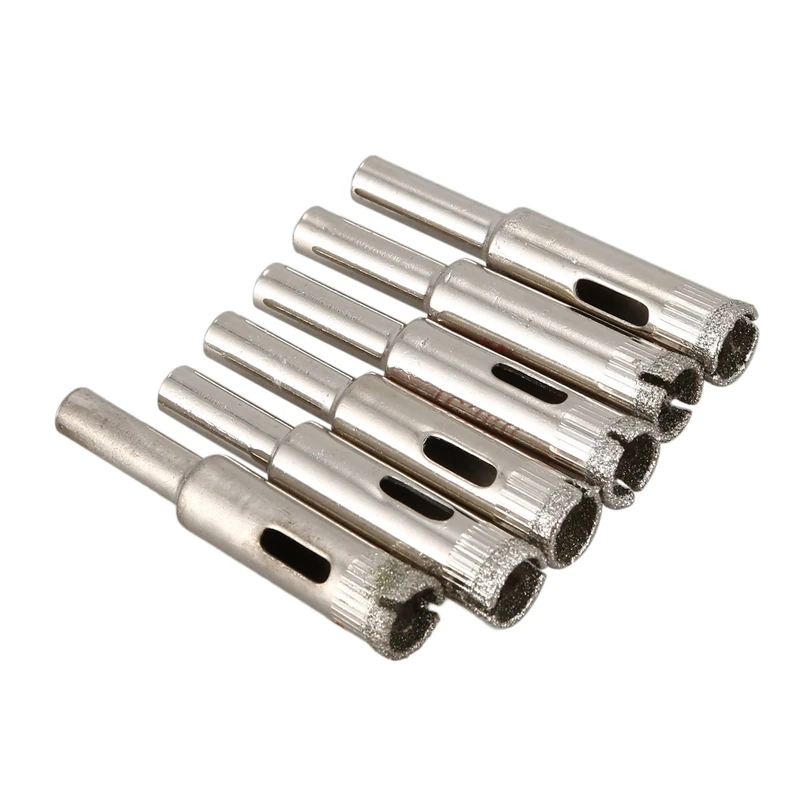 

Diamond Coated 10mm Dia Drill Bit for Ceramic Glass Tile Hole Saw 6 Pcs