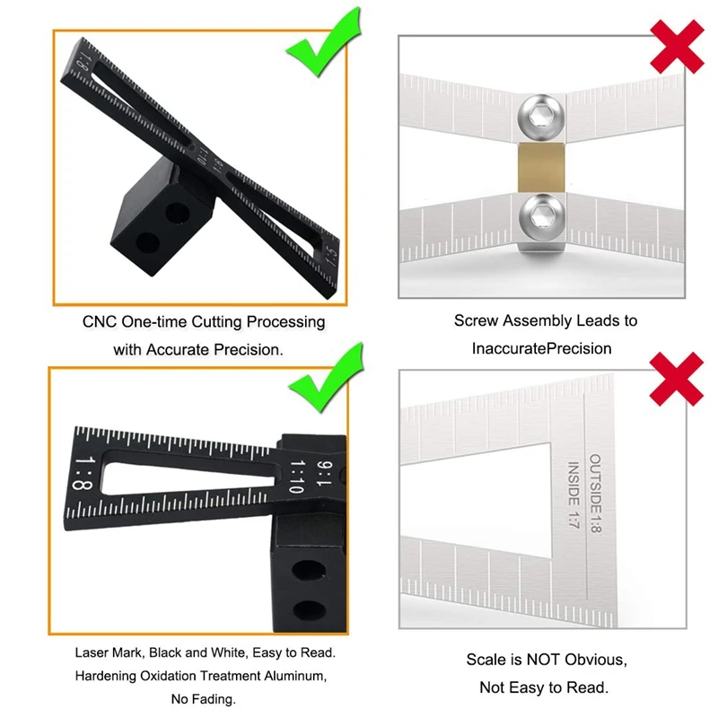 Маркер для Ласточкина хвоста манометр масштабирования шаблон ручной резки