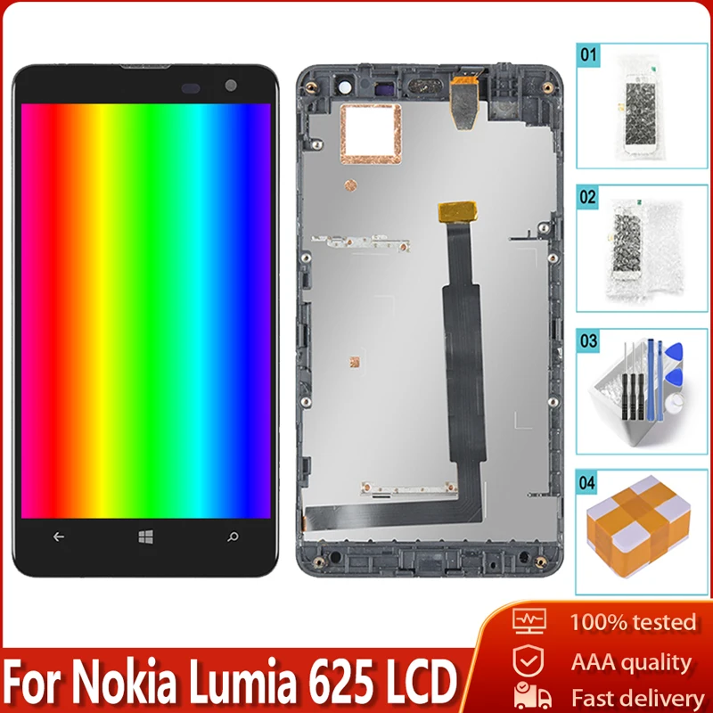 Оригинальный ЖК дисплей для Nokia Lumia 625 RM 941 943 сенсорный экран 4 7 дюйма дигитайзер в