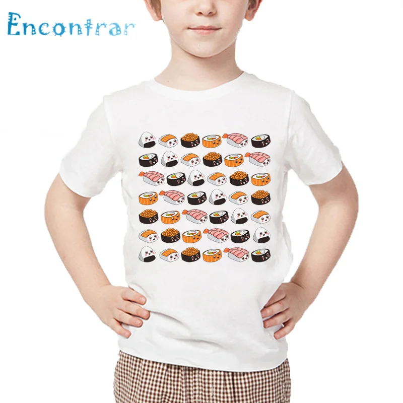 Футболка с принтом суши вечерние мальчиков и девочек детская забавная футболка