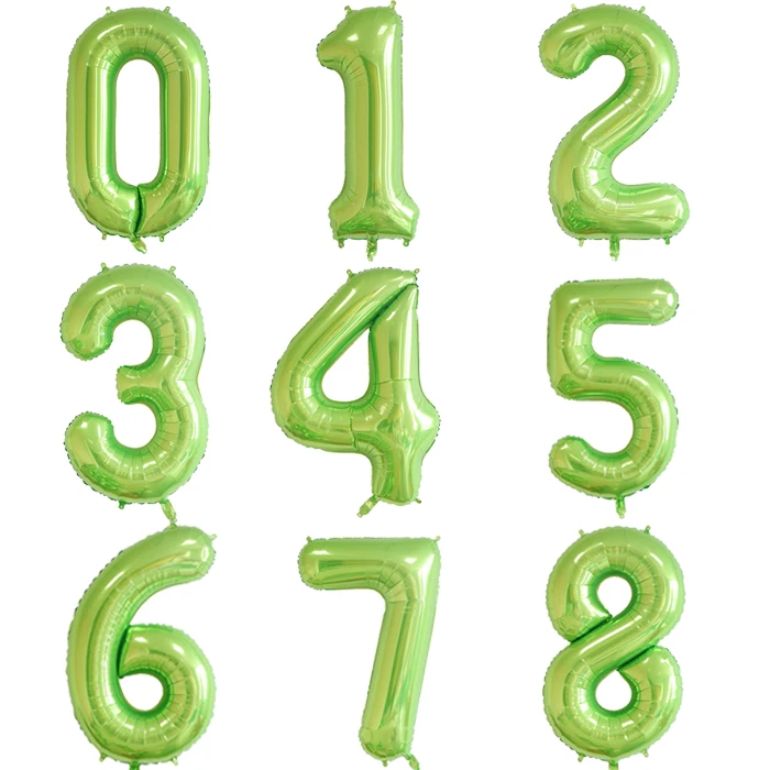 1 шт. 40 дюймов зеленые воздушные шары из фольги в виде цифр новые цифровые