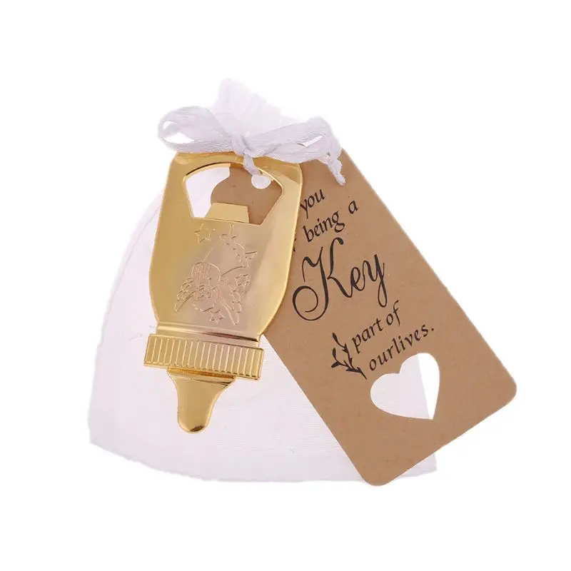 

10pcs/set Bottle Opener Tags Card Candy Bags Wedding Souvenir Party Favors Decor X4YD