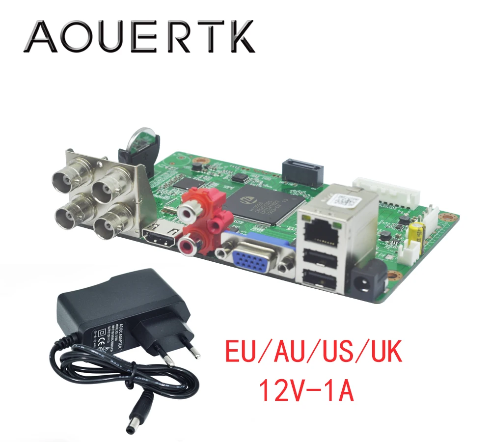 AOUERTK 1080P/1080N/5MP 5in1AHD CVI TVI CVBS 4CH плата видеонаблюдения DVR H.265/H.264 1 * SATA