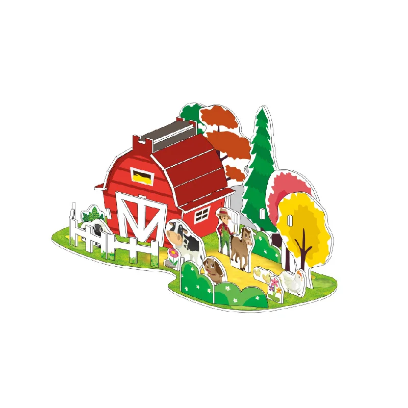

Children's 3D Puzzle, Early Learning Educational Toys Manually Insert Building Blocks Aircraft Castle Ship Paper Model P314