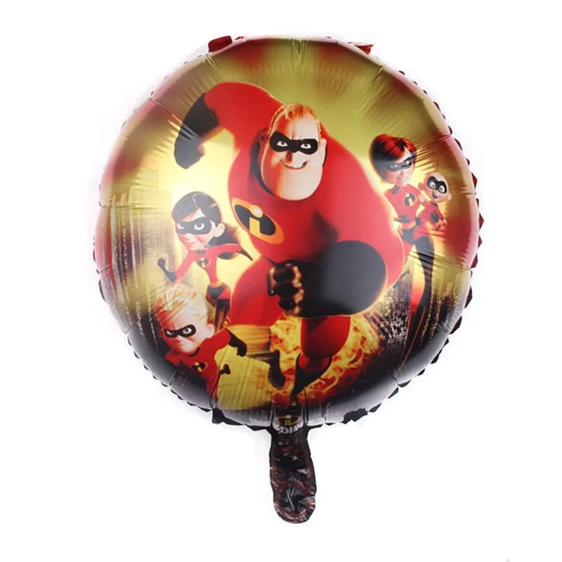 Balloon-D-1pcs Kokoer Суперсемейка Happy День рождения одноразовые украшения наборы; детский душ Бумага баннер Салфетка скатерть посуда - Цвет: Balloon-D-1pcs