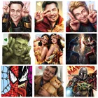 Набор для алмазной вышивки LOKI, картина 5D с героями мультфильма Marvel Дисней, мозаика из смолы, украшение для дома