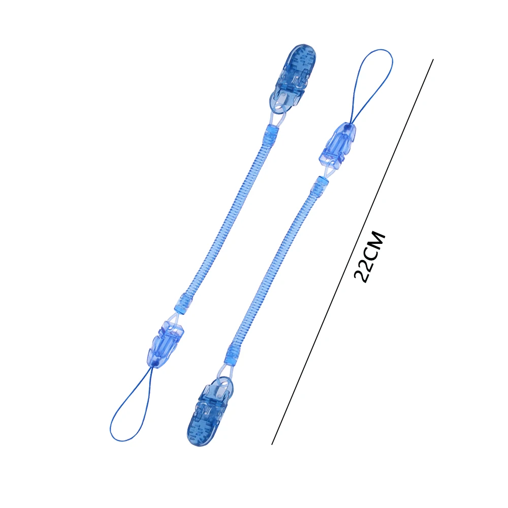 3-Blue Детская Соска с зажимом, цепочка для младенцев, держатель для соски с деревянными бусинами и кристаллами, ремешок для соски, металлические зажимы для соски, цепочка для соски - Цвет: 3-Blue
