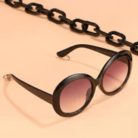chain sunglasses women fashion show eyewear street vintage protect round stylish sun glasses wholesale retro sunglass