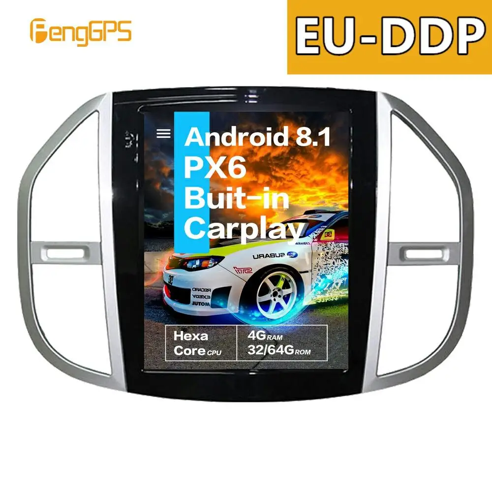 

Автомобильный мультимедийный плеер для Benz Vito 2016 2017 2018 2019 2020 Android px6 экран tesla стерео аудио Радио авторадио GPS головное устройство