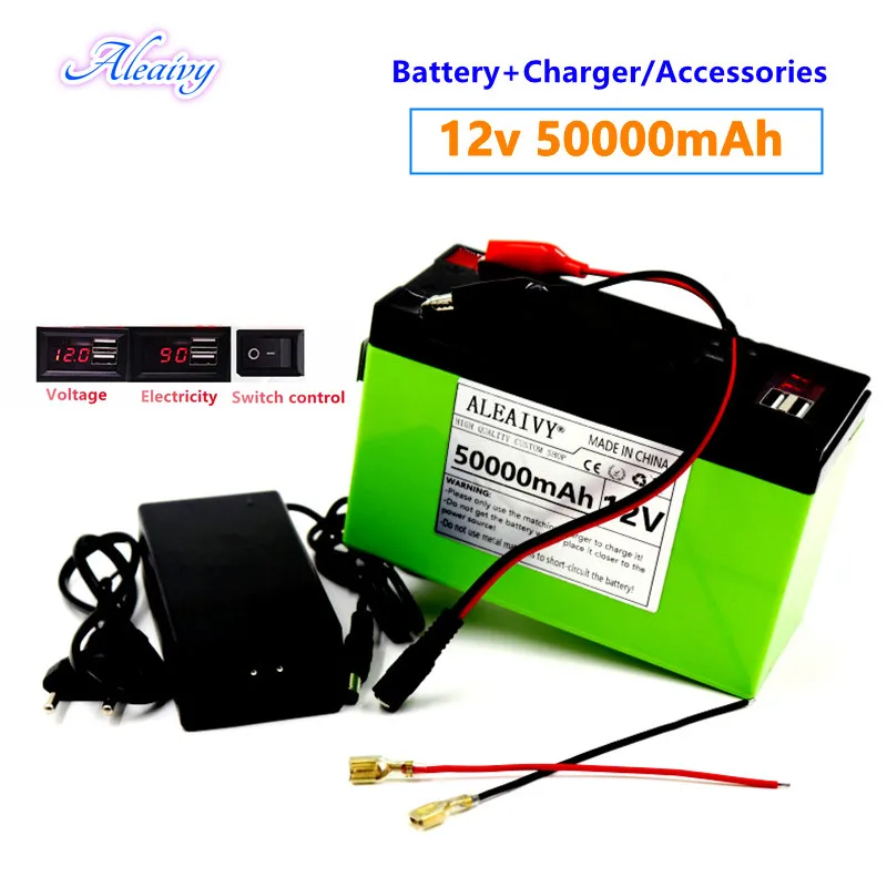 

Новый комплект литиевых батарей 12 В, 50 Ач, 18650, подходит для солнечной энергии и отображения мощности аккумулятора электромобиля + зарядное у...