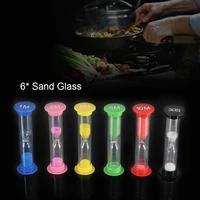 6 piece portable hourglass timer set kitchen cooking baking game exercise timing tool gym training countdown hourglass clock