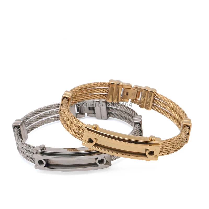 Браслет для мужчин очаровательное ювелирное изделие золотая классическая