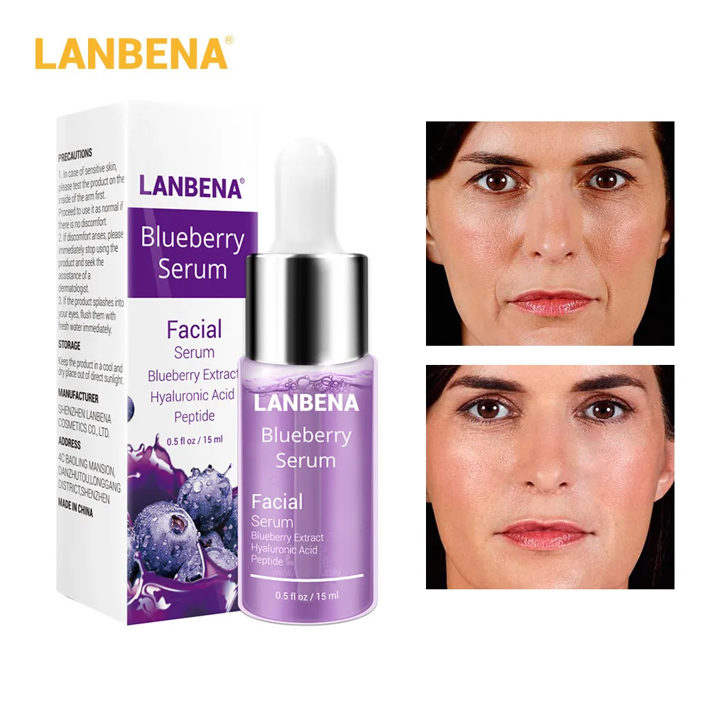 

LANBENA Face Serum Facial Essence Hyaluronic Acid Moist VC Whitening Shrink Pores 24K Gold Anti Aging Acne Treatment Skin Care