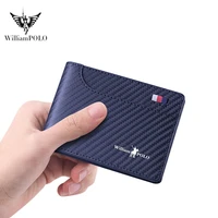 williampolo 2020new mens card bag leather leather ultra thin drivers license holster mini bank card bag pl195246