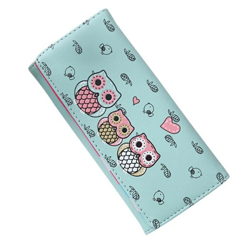 Женские кошельки с милой совой Дамский кошелек для монет длинный короткий стиль