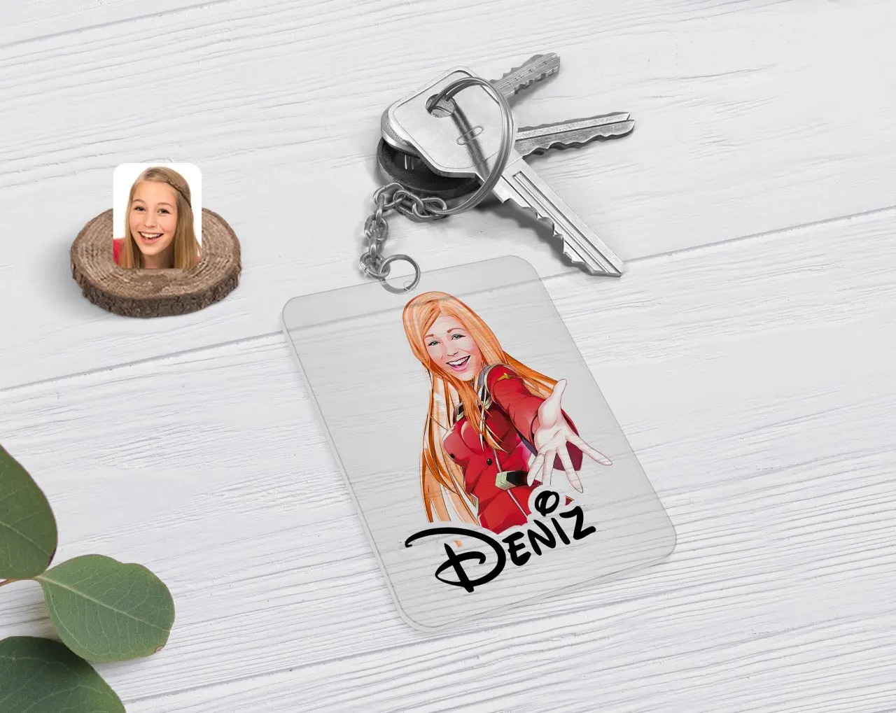 

Personalized Women 'S Caricature Of Transparent Plexiglass Anahtarlık-34