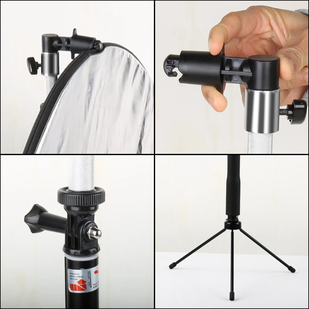 Отражатель светильник 110 см 4-в-1 набор фотоотражателей с металлической треногой