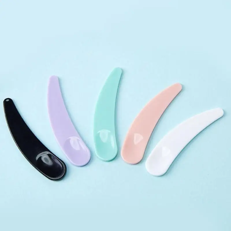1 шт. Косметическая мини-шпатель одноразовые изогнутые совок ложка для косметики