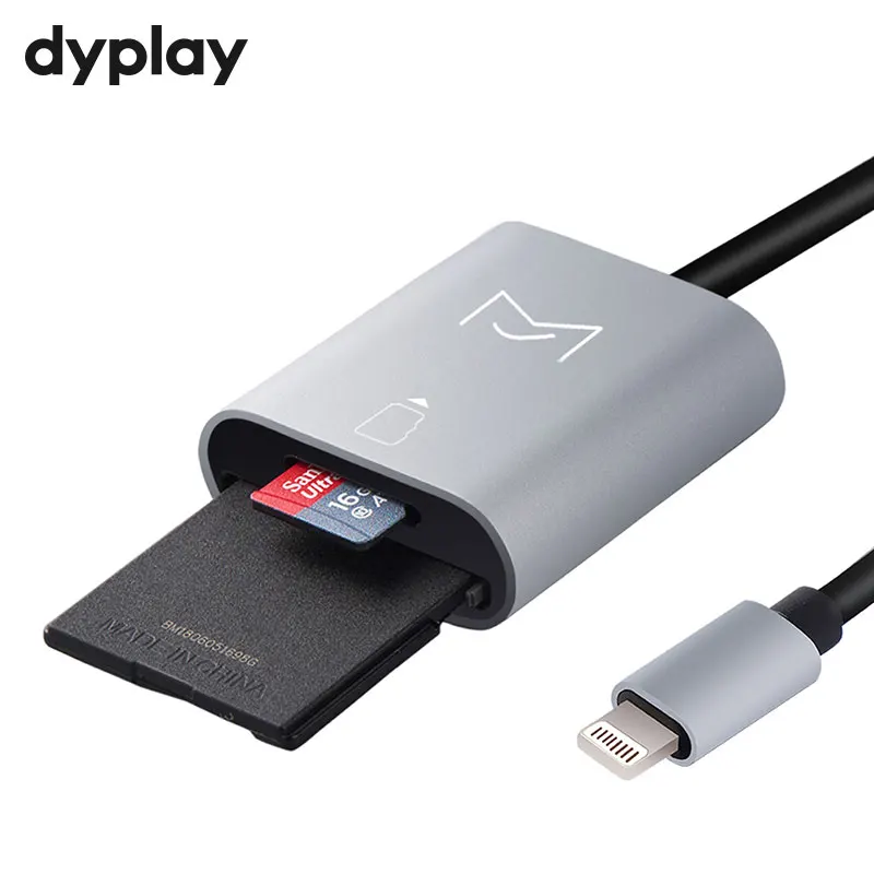 SD TF 2 In 1 Card Reader OTG Cable with Lightning Port for iPhone iPad iOS 9 to 14 Digital Camera Adapter Import Photos Videos