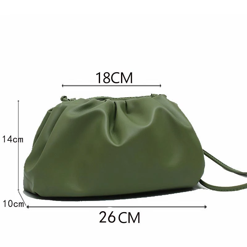 

2020 Autumn Winter Women Cloud Handbag Soft Leather Madame Bag Single Shoulder Slant Dumpling Bag Fashion Messenger Bag