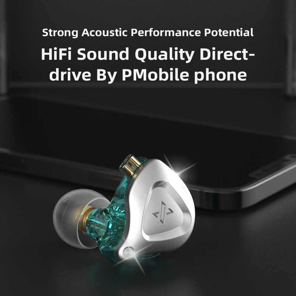 Металлические наушники QKZ ZX2 1DD ZSN Pro X динамические Hi-Fi наушники-вкладыши для