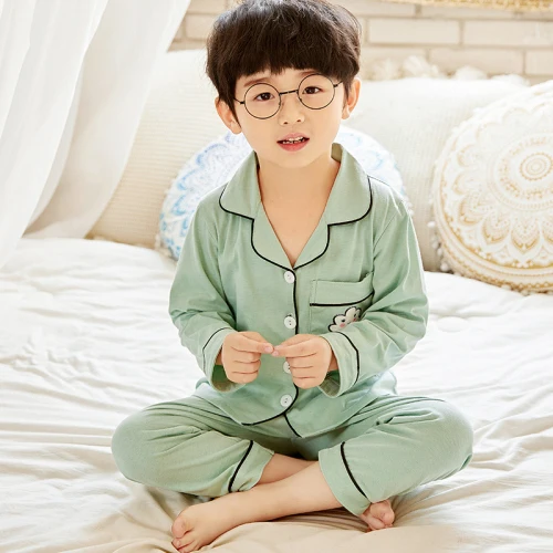 

New Arrivals 2020 Spring Autumn Boys Pajamas Set Baby Cute Cotton Sleepwear Suit Kids Nightwear Pants Boys Set Children Gift
