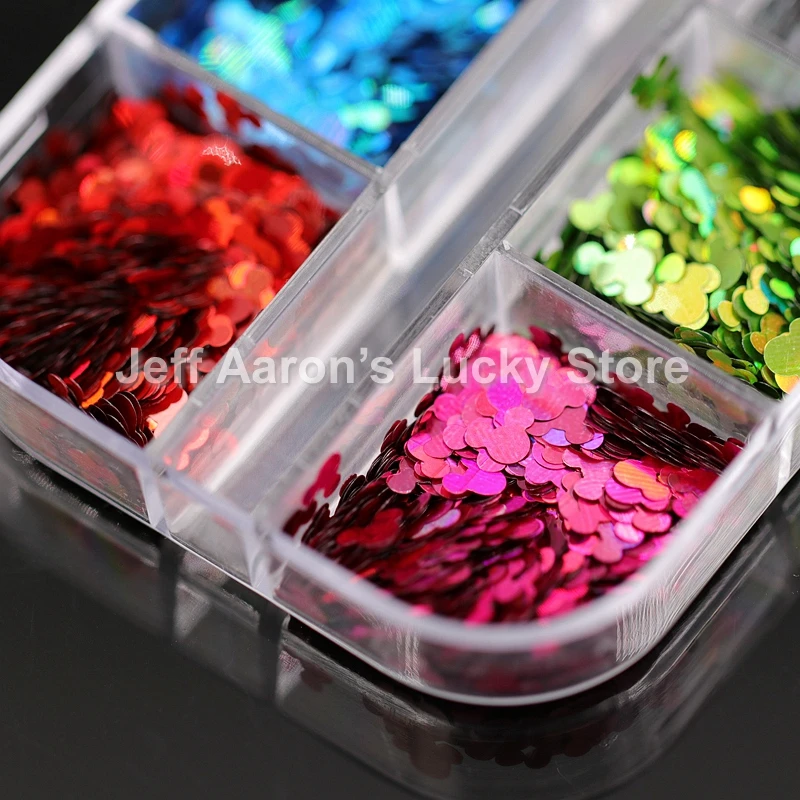 

12 Colors Acrylic Nail Art Glitter Sequins Decals Set For Fake Nails Tips Decoration Beauty Manicure Tools Mouse