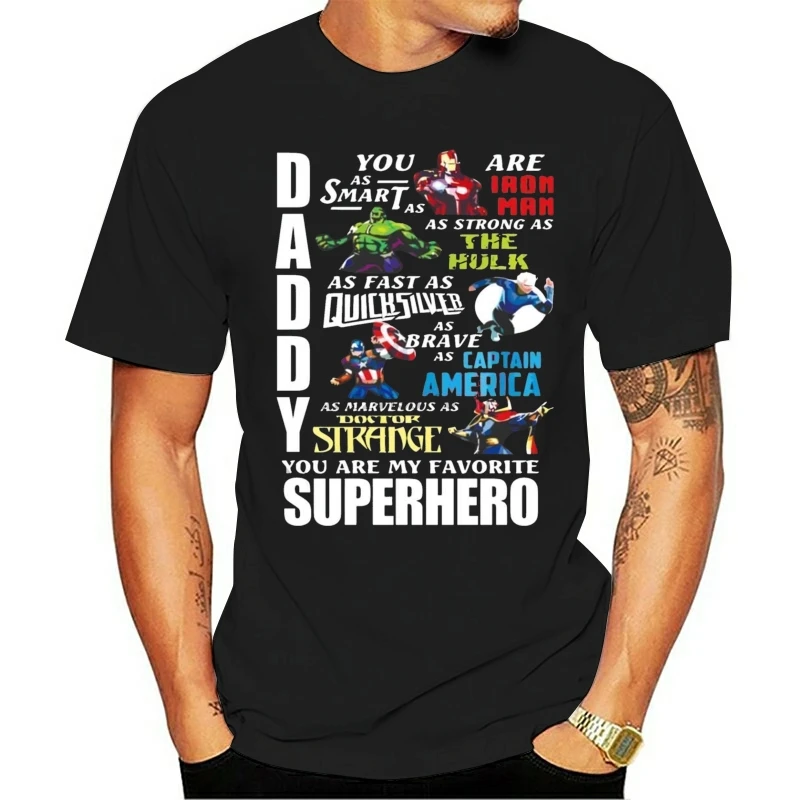 Фото Футболка унисекс с надписью DADDY YOU MY FAVORITE SUPER HERO FATHER DAY | Мужская одежда
