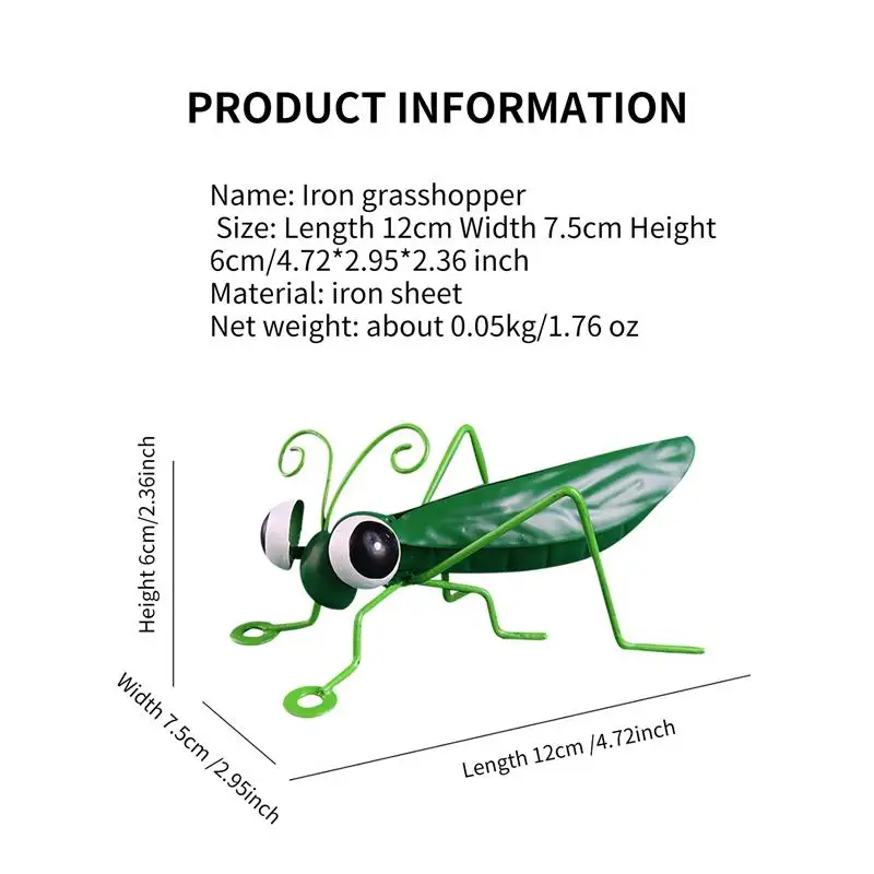 

Indoor Outdoor Decoration Locust Statue Wrought Iron Locust Model Crafts Desktop Ornament Adornment For Living Room Bonsai Plant