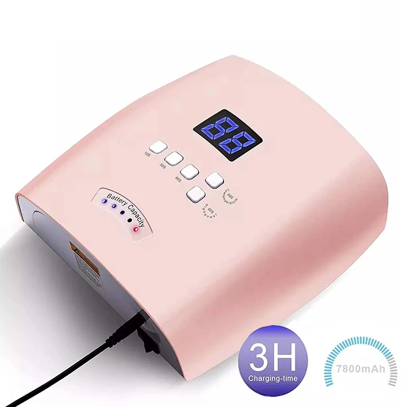 

S10 Rechargeable Nail Lamp 48W Wireless Gel Lacquer Dryer Professional Pedicure Manicure Light Cordless Nail UV LED Lamp