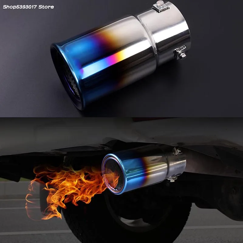

Car Exhaust Muffler Tip Round Stainless Steel Pipe Chrome Exhaust Tail Muffler Tip Pipe For Toyota Land Cruiser Prado 2010-2019