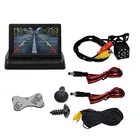 Складной автомобильный монитор 4,3 дюйма, TFT ЖК-дисплей, камера заднего вида, система парковки для мониторов заднего вида автомобиля, NTSC PAL