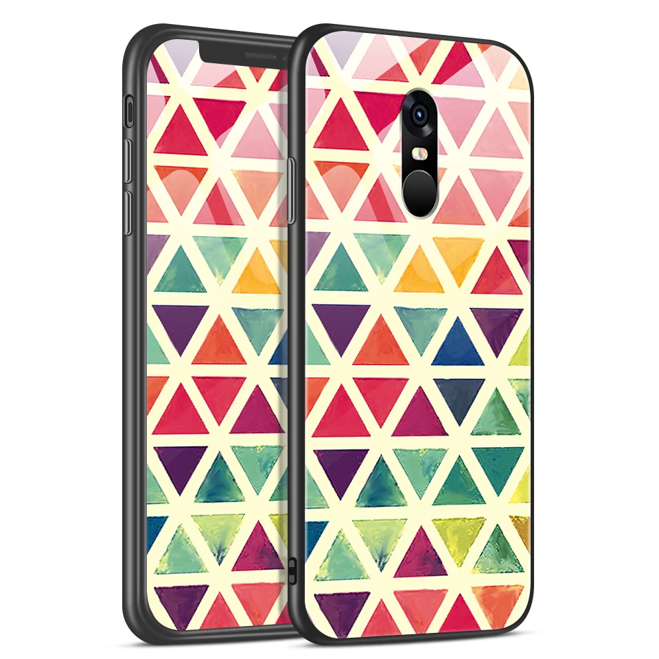 W147 Для Xiaomi Redmi Note 4/4X роскошный чехол из закаленного стекла для Remi Note 4 Pro CN Version/4 Gobal Version Fashion Soft Edge Shell - Цвет: W147