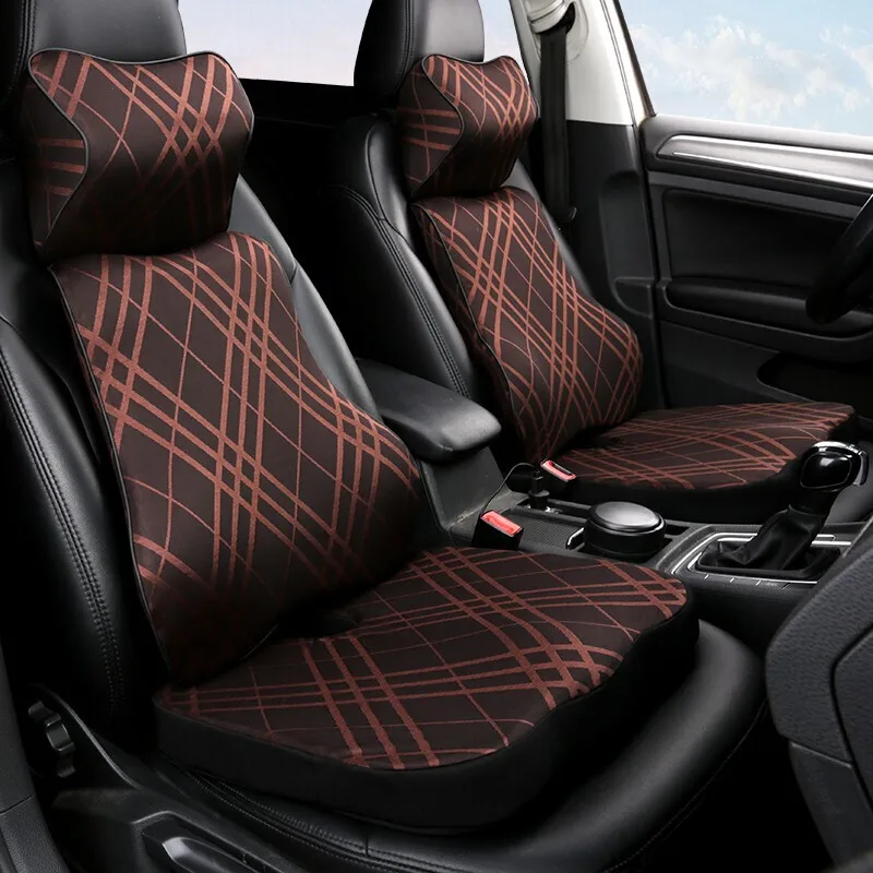 Автомобильный хлопковый подголовник с памятью подушка для шеи талии ручная