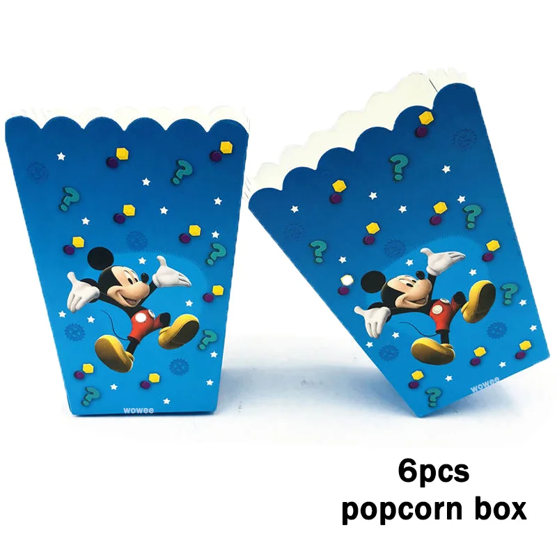6Popcorn Box 10 шт./лот Микки чашки для мороженого Детские вечерние принадлежности для дня рождения Микки Маус С Днем Рождения вечерние чаши для мороженого - Цвет: 6Popcorn Box
