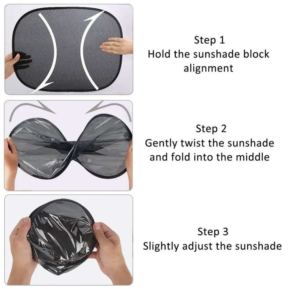 

1 Pair Car Window Cover Shade 44x36cm Cling Sunshade Sun Glare UV Rays Protection for Child Baby Side Car Accessories