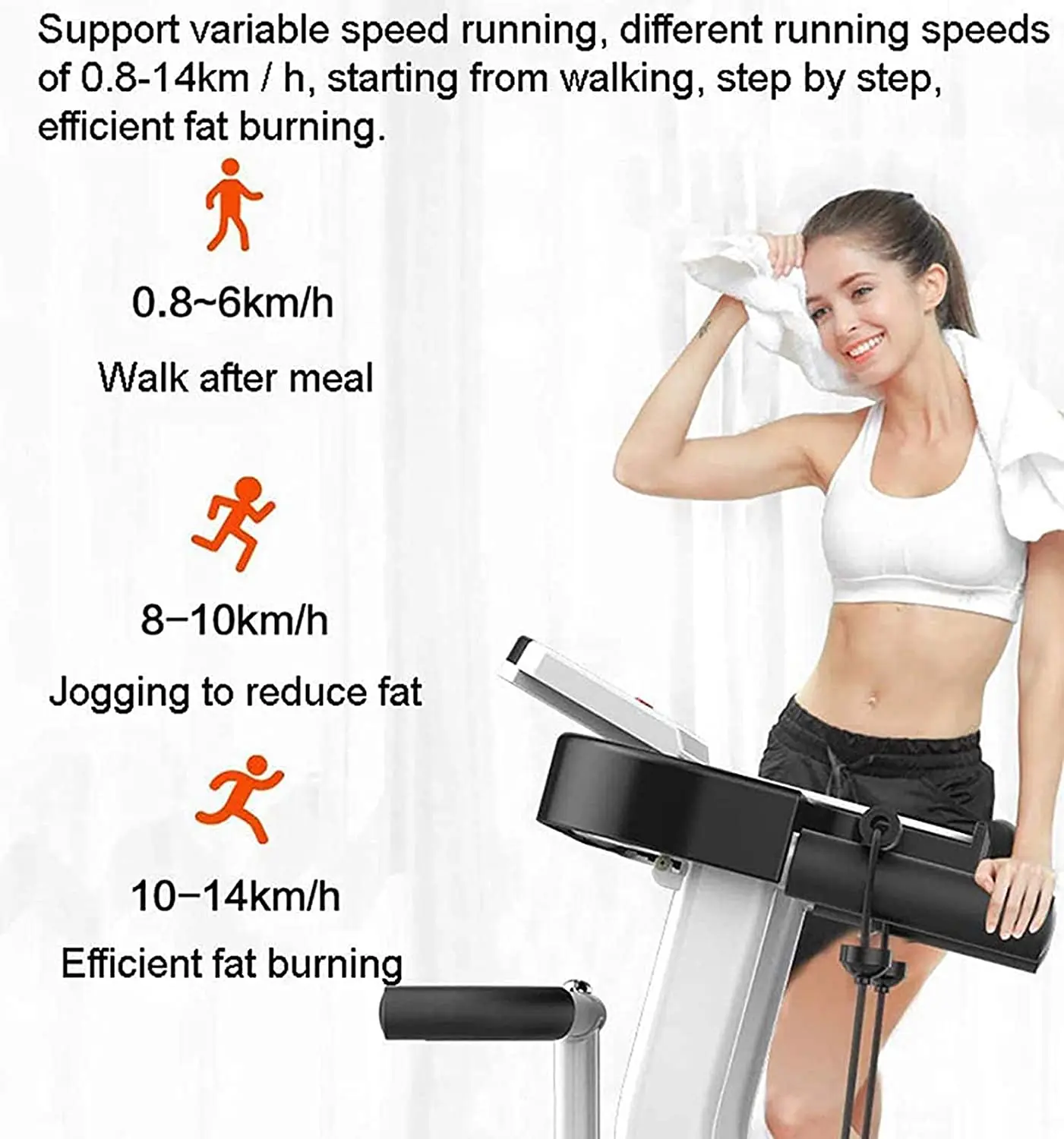Eu stock Multifunctional treadmill home silent foldable walking machine treadmill body shaping fitness equipment