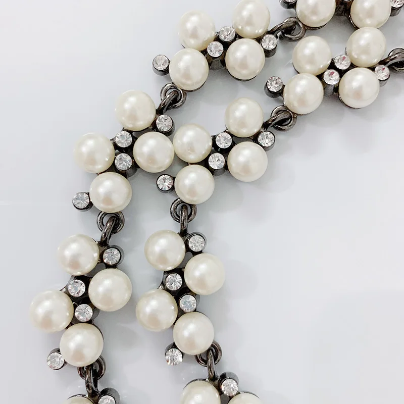 

New Crystal Rhinestone Pearl Wedding Bridal Beaded Dress Chain Belt Cummerbunds Waistband Girdle Accessories Beads Women Belts
