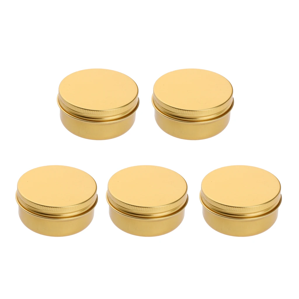 

15Pcs 50ml Multipurpose Aluminum Screw Cap Jar Container For Glitter Lip Balm Cream Golden, Durable and Reusable