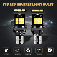 2x w16w t15 led bulbs 2835 dc12v 15smd canbus obc error free backup light 921 912 bulb indicator lamp yellow white super bright