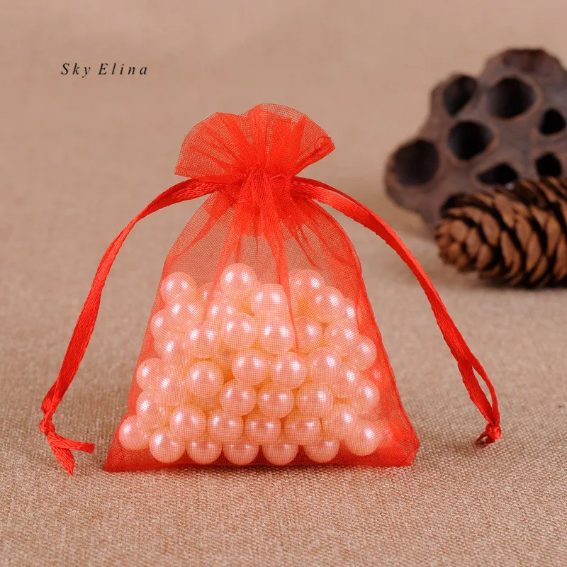 25*35cm/30*40cm Organza Bags 50pcs Tulle fabric Jewelry Pouch picking bags Small Gift Bag Wedding Supplies Gauze bag 7zSH312 | Дом и сад