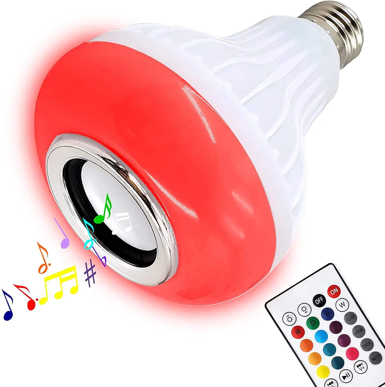 

LED Light Bulb E26 E27 B22 Music Party Home Stage KTV Wireless Bluetooth Speaker Remote Control Smart Dimmable LED Lamp