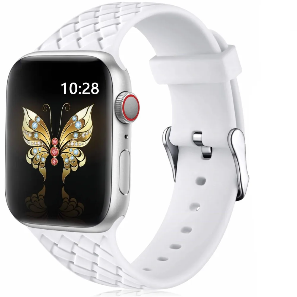 Спортивный силиконовый ремешок для apple watch 5 4 band 44 мм/40 мм correa iwatch series 5 4 3 2 1 42 мм/38 мм Резиновые наручные часы ремень