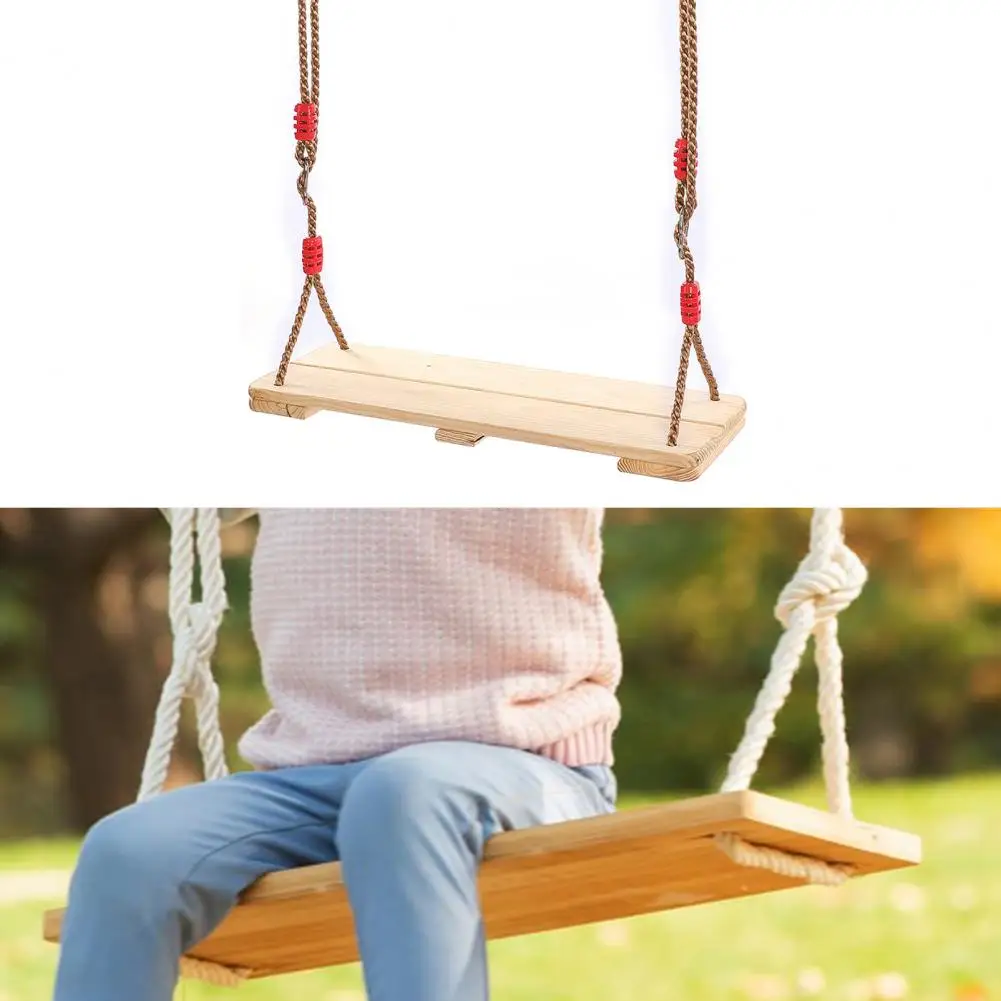 Деревянные веревочные качели регулируемые подшипники 150 кг деревянные плоские