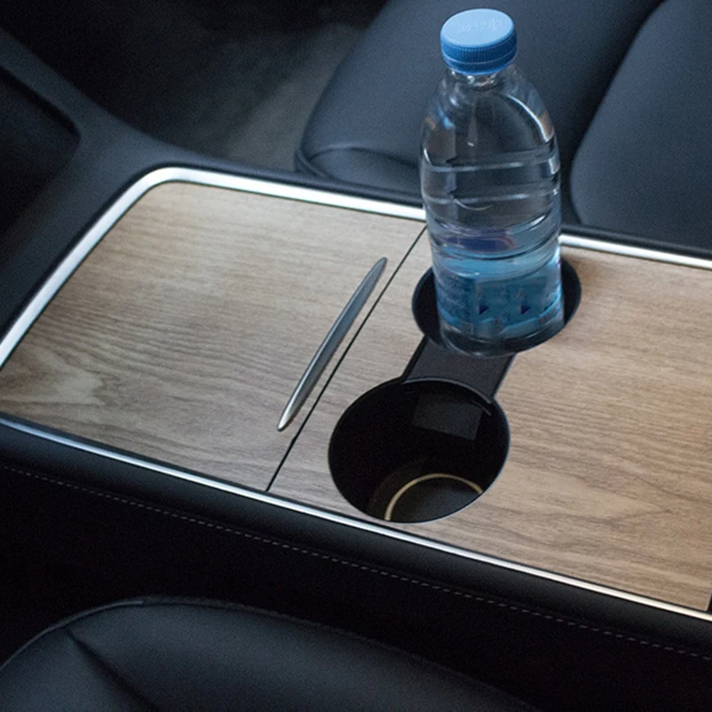 

Car Suede Cup Holder Limiter for Tesla Model 3 Y 2021 Accessories Center Console Water Holder Insert Storage Box